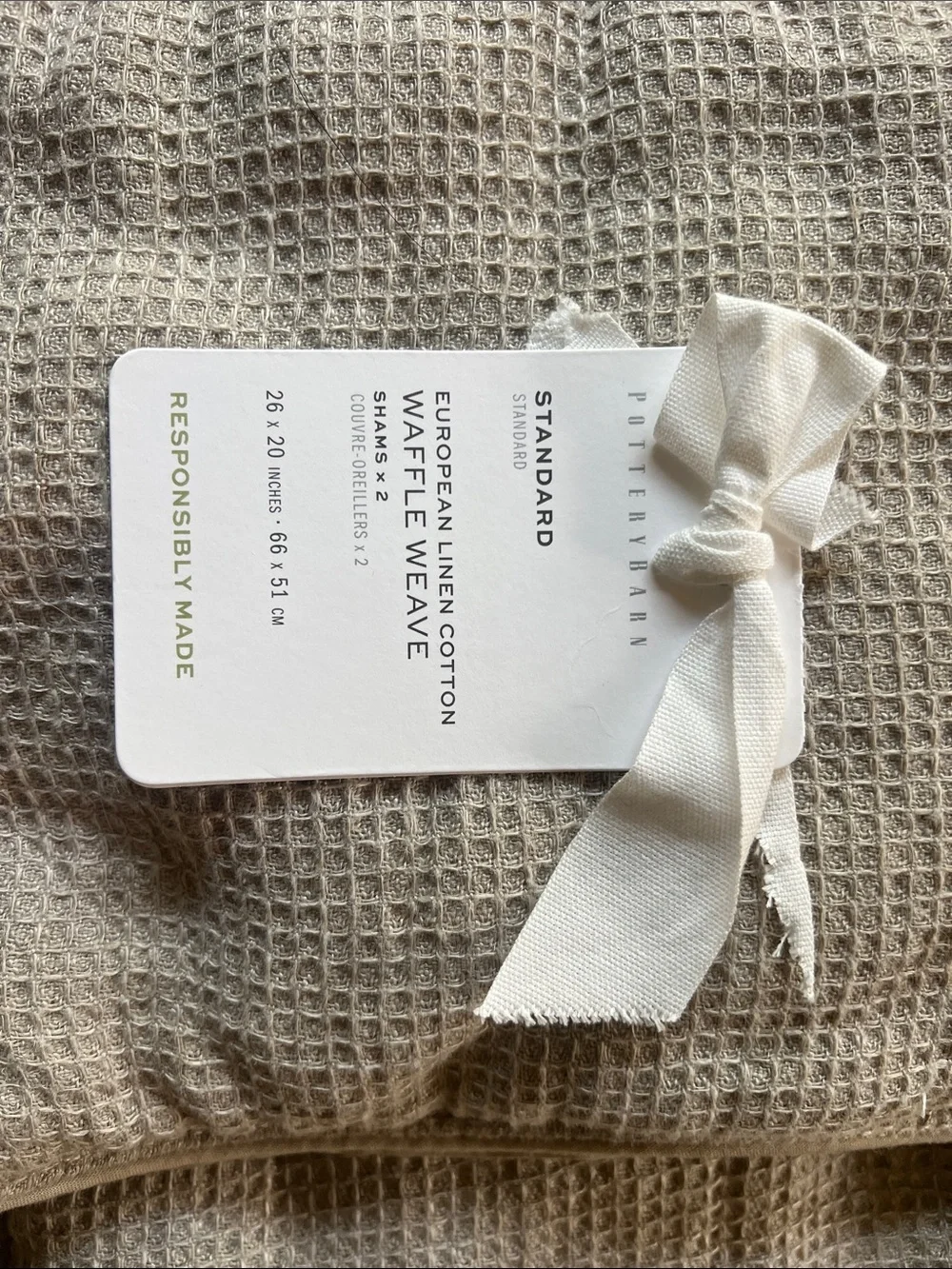 Pottery Barn Waffle Weave Sham